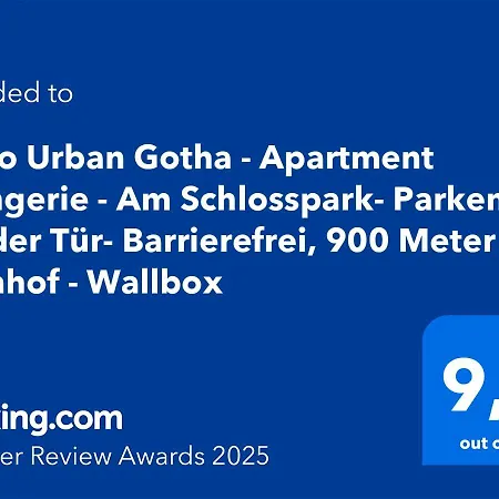 Urban - Orangerie - Am Schlosspark- Parken An Der Der Tür- Barrierefrei, 900 Meter Zum Bahnhof - Wallbox Apartamento Gotha